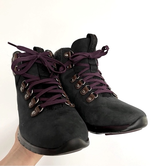Cole Haan Women's Zerogrand Hiker Waterproof Boots Black Elderberry Size 7 - Picture 2 of 15
